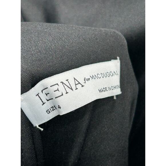 NWT Mac Duggal 26553 Womens Black Rhinestone Accents High Slit Halter Gown Sz 4 - Picture 14 of 16